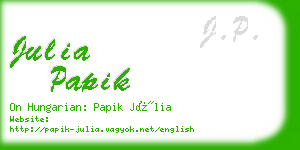 julia papik business card